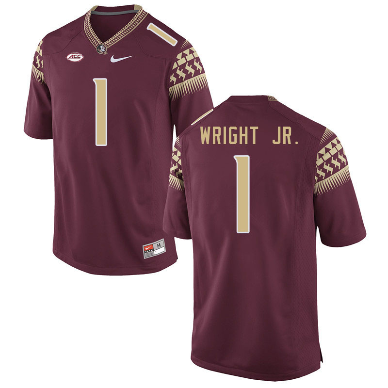 Men #1 Winston Wright Jr. Florida State Seminoles College Football Jerseys Stitched-Garnet